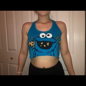 Cookie Monster Crop Top